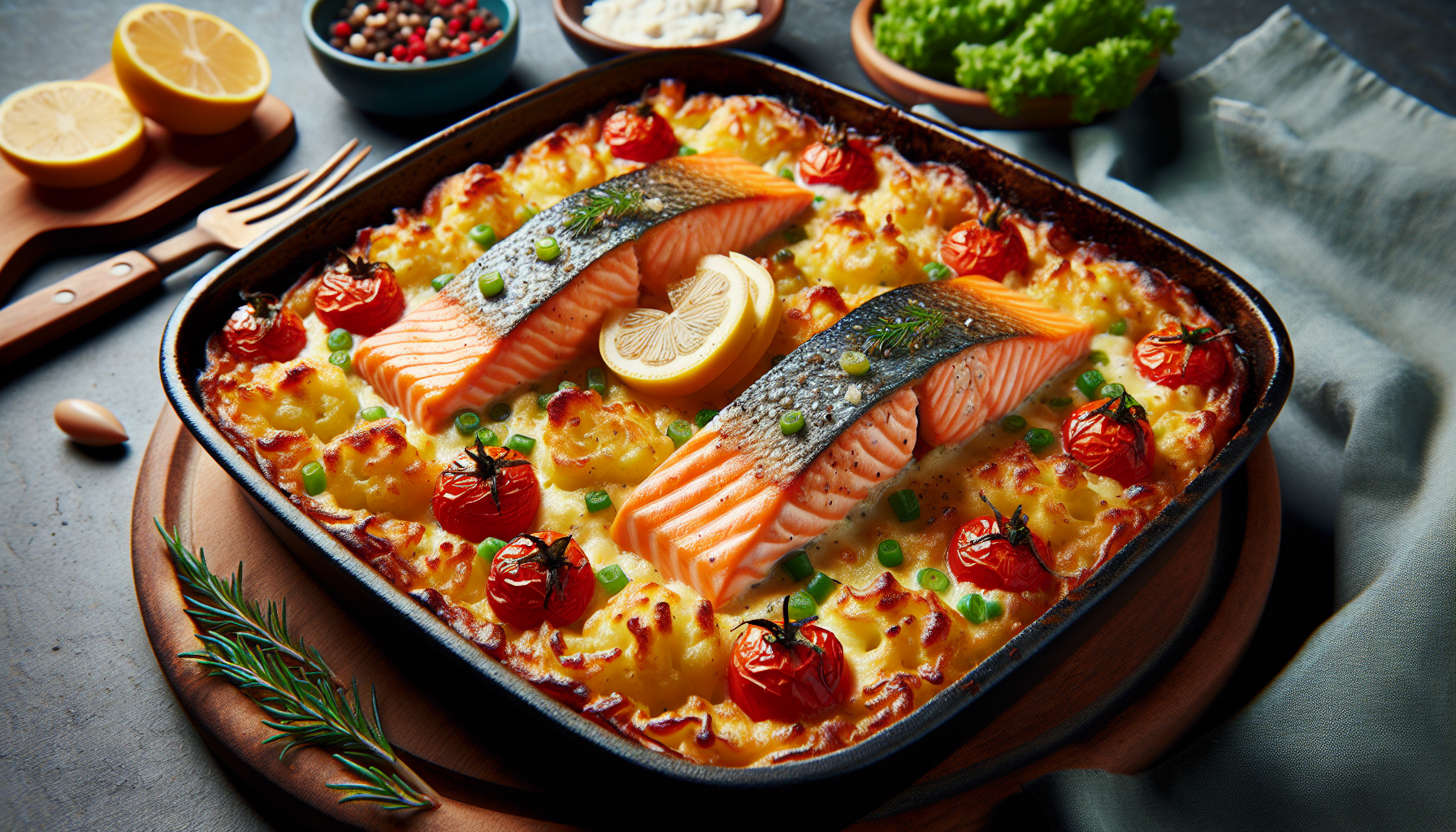 salmone gratinato al forno